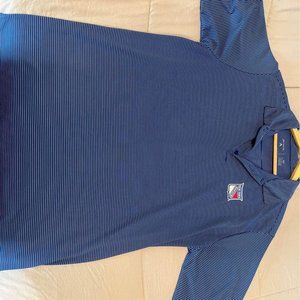 NEW YORK RANGERS ANTIGUE SHORT SLEEVE SHIRT. BLUE/WHITE. SIZE XL
